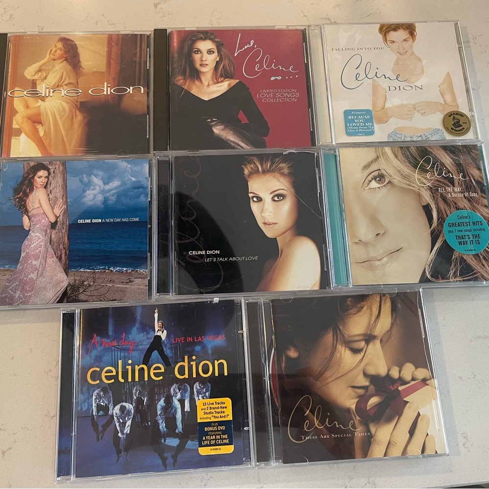 Celine Dion CD Collection- Set of 8 CDs